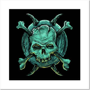 Skull and Crossbones Metal Posters and Art